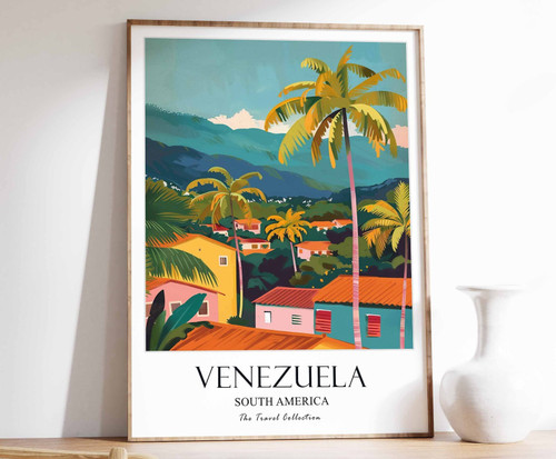 6_Venezuela Travel Poster, Venezuela Print, South America Travel Art, Tropical d