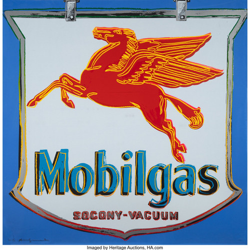 ANDY WARHOL (American, 1928-1987). Mobil (from the Ads series), 1985. Poster Can