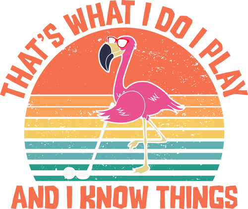 A220318-20-Thats-What-I-Do-I-Play-Golf-Flamingo (2) Poster Canvas Movie Film Pri
