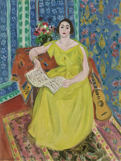Henri Matisse - The Woman in Yellow 1923 Poster Canvas Movie Film Print A0 A1 A2