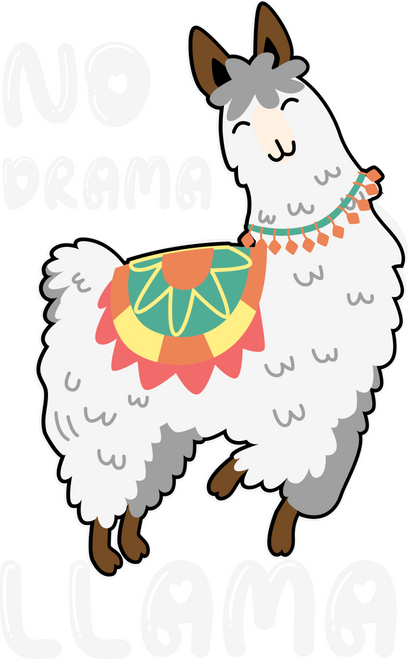 A220313-23-No-Drama-Llama-Funny-Lama-Svg (2) Poster Canvas Movie Film Print A0 A