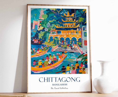 7_Chittagong Print, Chittagong Travel Poster, Middle East Travel Print, Islamic