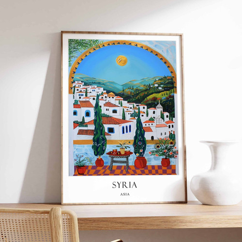 6_Syria Poster, Islamic Decor, Islamic Art, Middle Eastern Art, Syria Gift, Syri