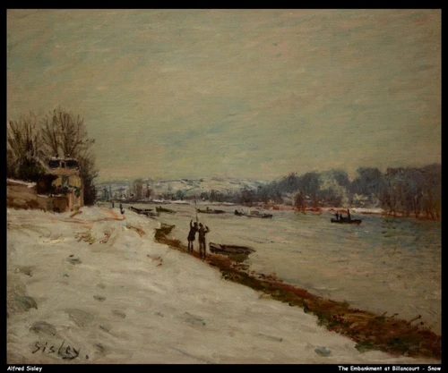 alfred-sisley---the-embankment-at-billancourt---snow--jpb_15492228368_o(1) Poste