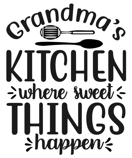 Grandmas kitchen, where sweet things happen-01 Poster Canvas Movie Film Print A0