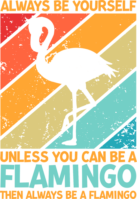 A220318-15-Flamingos-Svg-Always-Be-Yourself (2) Poster Canvas Movie Film Print A