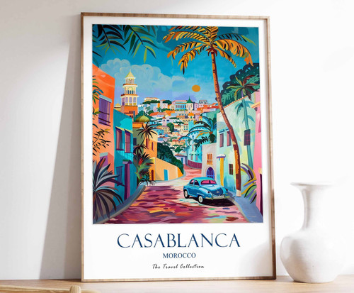 7_Casablanca Print, Casablanca Travel Poster, Middle East Travel Print, Islamic
