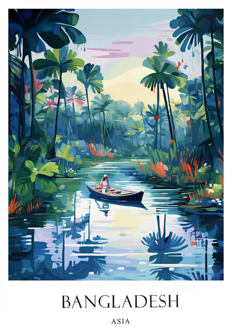 2_Bangladesh poster, travel poster, Asia poster, South Asia poster, Dhaka poster