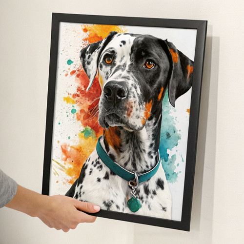 Watercolour Great Dane Wall Art Unique Dog Gift Great Dane Dog Art Print (3) Pos