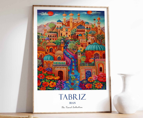 6_Tabriz Print, Tabriz Travel Poster, Middle East Travel Print, Islamic Decor, G