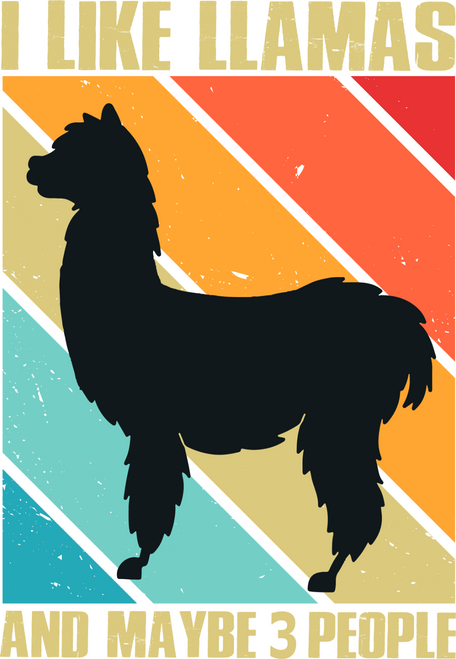 A220313-13-I-Like-Llamas-3-People-Funny-Llama-Lover Poster Canvas Movie Film Pri