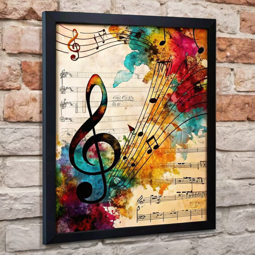 Watercolour Music Artwork 30x40cm Framed Print Wall Art Vintage Music Home Decor