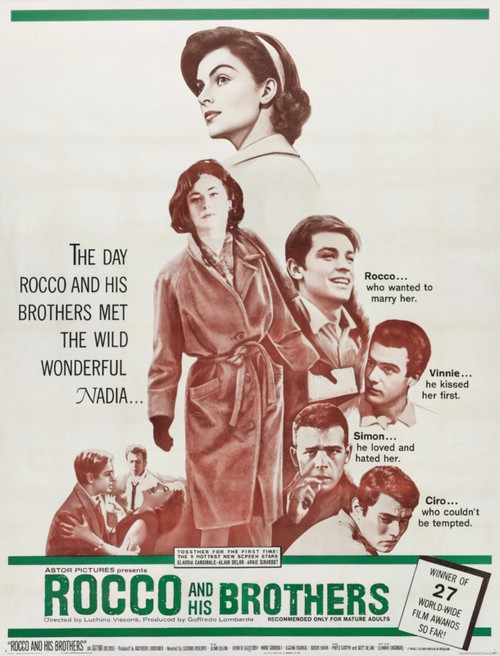 Rocco and his Brothers Remastered added Poster Canvas Movie Film Print A0 A1 A2