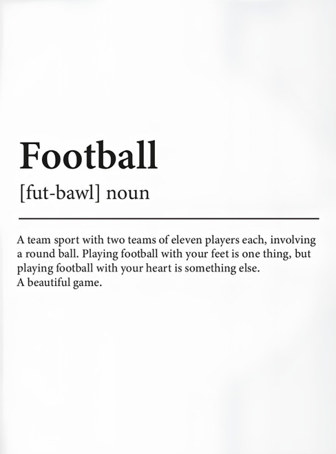 Football Definition Print Framed Football Definition Sport Football Wall Art (1)