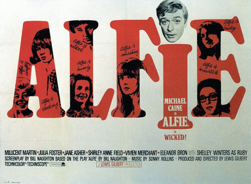 Alfie- British 1966 small Poster Canvas Movie Film Print A0 A1 A2 A3 A4 A5 A6 Ar