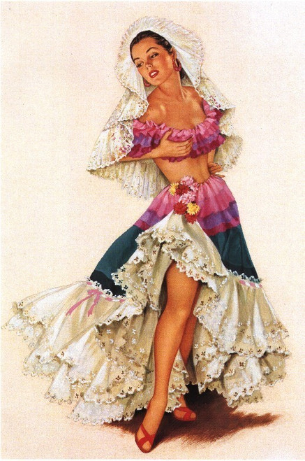 Alberto_Vargas_Pin-Up_Art_208 Art Gallery Poster Canvas Print Wall Decoration A0