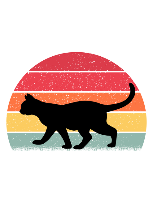 Cat retro Vintage 3collection shilluti-01 Poster Canvas Movie Film Print A0 A1 A