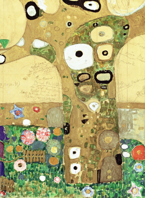 Gustav Klimt - Detail of Stoclet Frieze 1910 p1 Poster Canvas Movie Film Print A