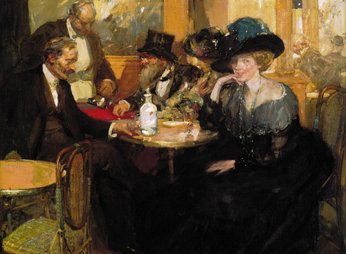 Miller,RichardE_L'Apertif_c1908-10_te Poster Canvas Movie Film Print A0 A1 A2 A3