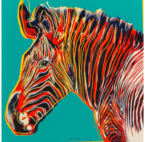 Andy Warhol - Grevys Zebra Endangered Species 1983 Poster Canvas Movie Film Prin