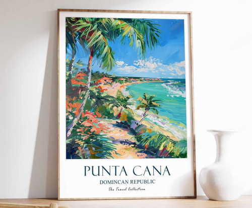 7_Punta Cana Print, Punta Cana Travel Poster, Dominican Republic Travel Art, Flo
