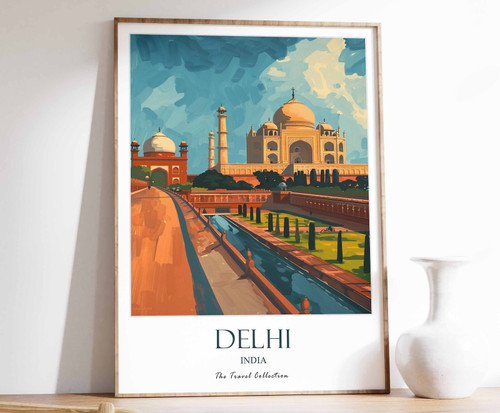 2_Delhi Print, Delhi Travel Poster, Indian Wall Art, Indian Travel Print, South