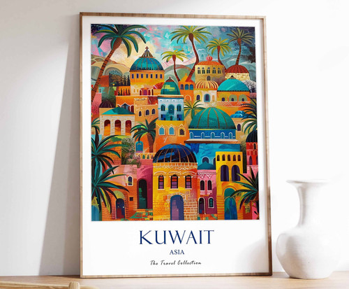 8_Kuwait Print, Kuwait Travel Poster, Middle Eastern Poster, Islamic Decor, Midd