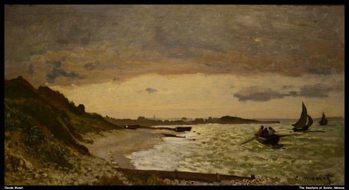 claude-monet---the-seashore-at-sainte-adresse--jpb_15360356208_o(1) Poster Canva