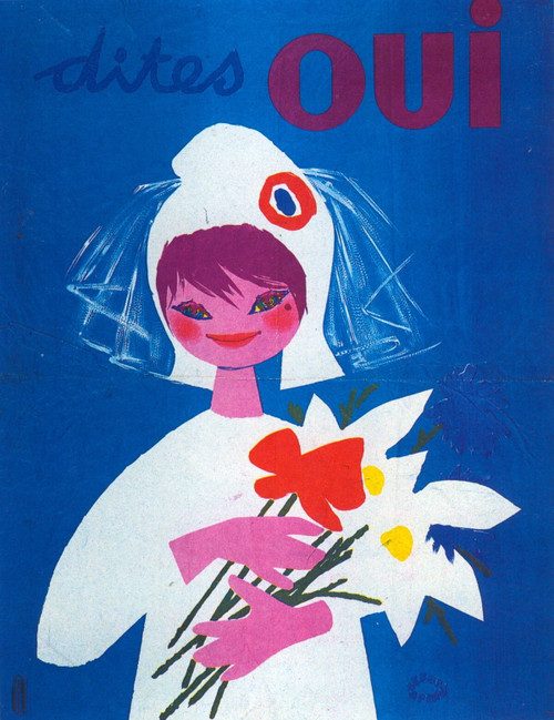 1962 Lefor et Openo Dites Oui Référendum, Post Poster Canvas Movie Film Print