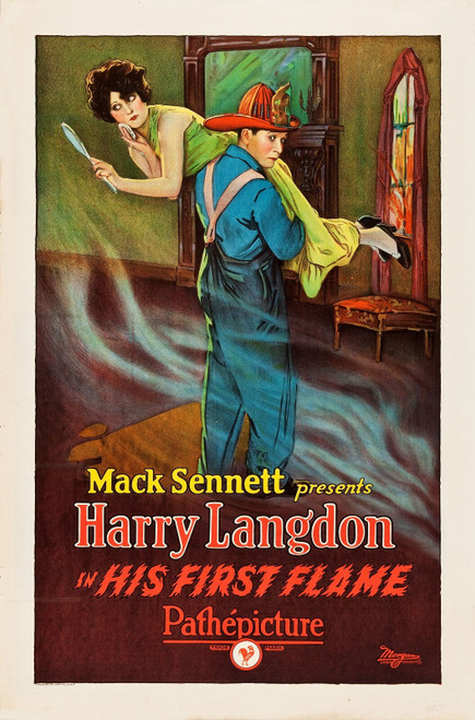 His First Flame (1927)_0 Movie Film Poster Canvas iconic design