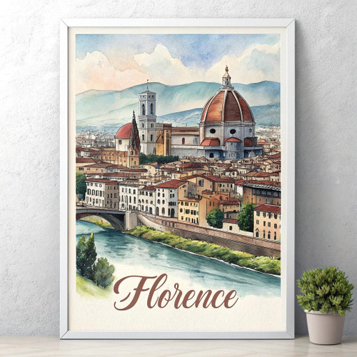 Captivating Florence Italy Travel Poster - Renaissance Art Print Poster Canvas M