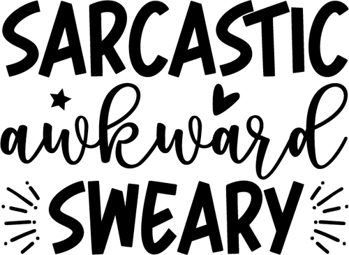 Sarcastic Awkward Sweary Poster Canvas Movie Film Print A0 A1 A2 A3 A4 A5 A6 Art
