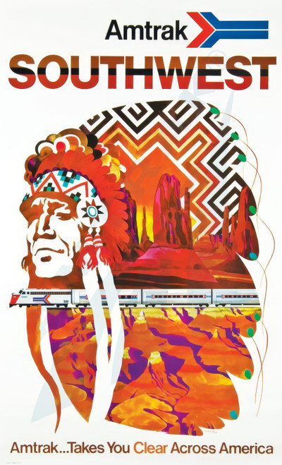 Amtrak Travel Poster for the Southwest by David Klein-artofuniverse0