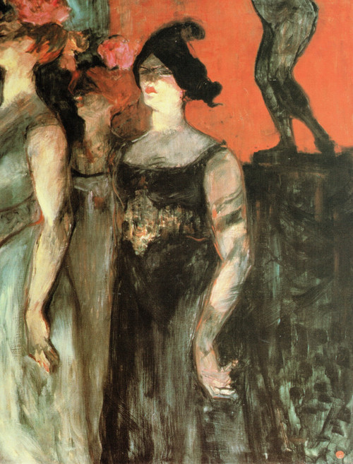 Henri de Toulouse-Lautrec- Messalina with two extras 1900 Poster Canvas Movie Fi