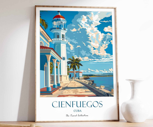 6_Cienfuegos Poster, Cienfuegos Travel Print, Cuba Travel Art, Tropical Decor, F