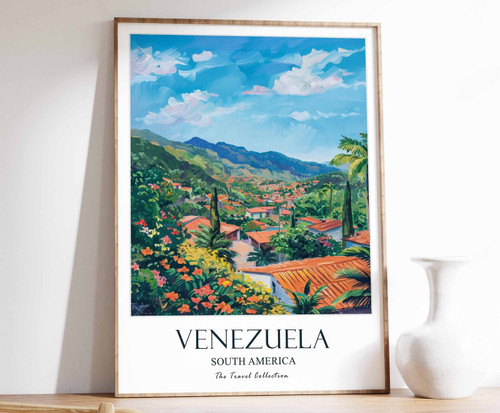 5_Venezuela Travel Poster, Venezuela Print, South America Travel Art, Tropical d