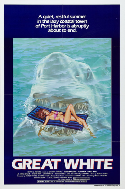 Great White (1982)_1 Movie Film Poster Canvas iconic design Great White (1982)_1 Movie Film Poster Canvas iconic design