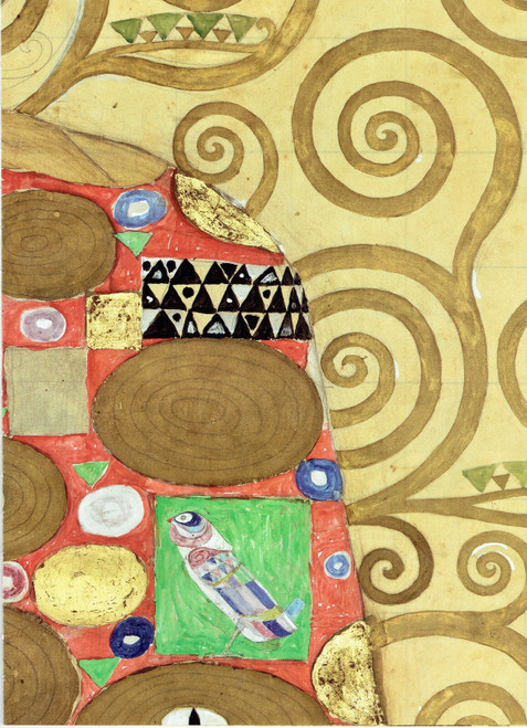 Gustav Klimt - Detail of Pair of Lovers 1910 P3 Poster Canvas Movie Film Print A
