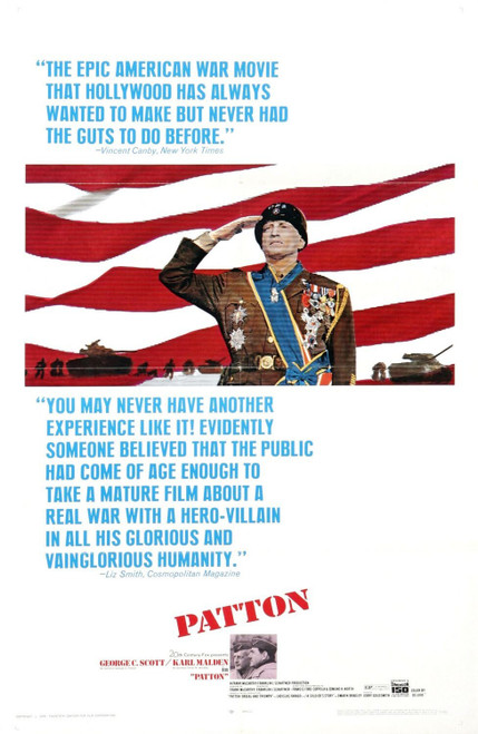 Patton (1970)_1 Poster Canvas Movie Film Print A0 A1 A2 A3 A4 A5 A6 Art Wall Dec