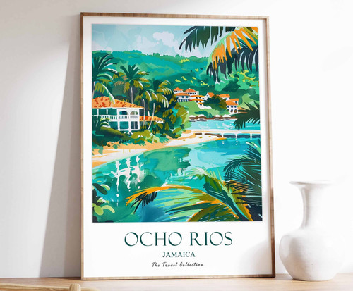 12_Ocho Rios Print, Ocho Rios Travel Poster, Jamaica Travel Poster, Caribbean Pr