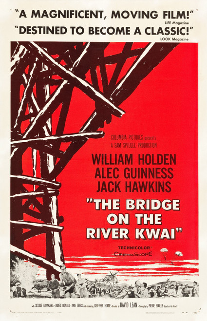 The Bridge on the River Kwai (1957)_2 Poster Canvas Movie Film Print A0 A1 A2 A3