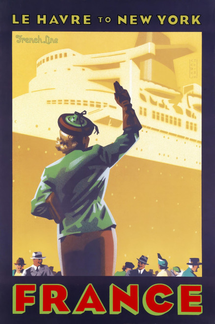 51310202072_SMITH, Laura. France, Le Havre to New York, French Line.-artofuniver