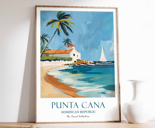 12_Punta Cana Print, Punta Cana Travel Poster, Dominican Republic Travel Art, Fl