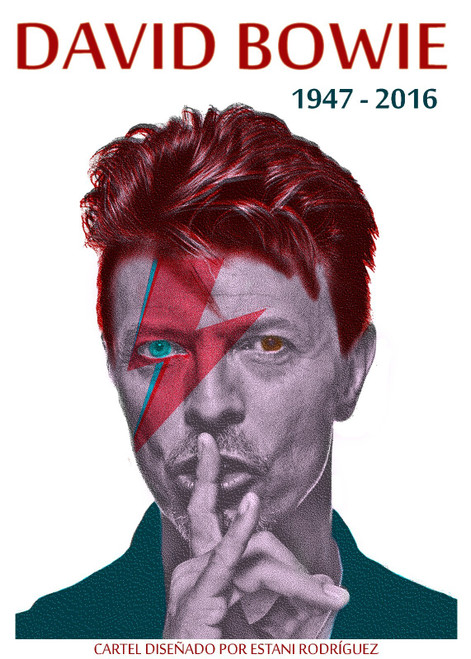 232773-original-Cartel_homenaje_a_David_Bowie Art Gallery Poster Canvas Print Wa
