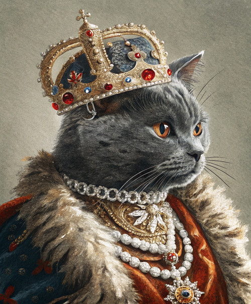 King and Queen Pet PortraitHistory Pet PortraitRegal Pet PortraitPet Portrait Cu