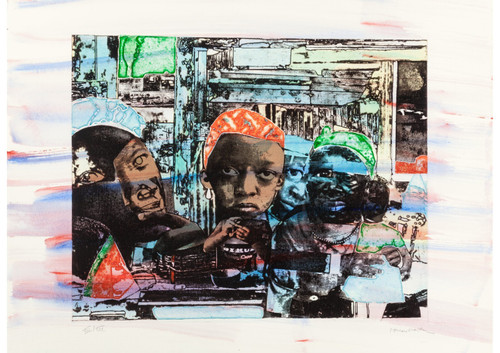 Romare Howard Bearden - The Train 1974 Poster Canvas Movie Film Print A0 A1 A2 A