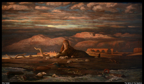 elihu-vedder---the-sphinx-of-the-seashore--jpb_22900753553_o(1) Poster Canvas Pr