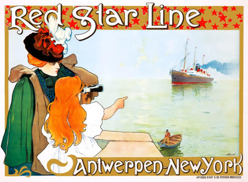 53487379917_CASSIERS, Henri. Red Star Line, Antwerpen-New York, 1899.-artofunive
