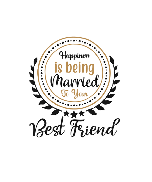 Happiness is being married to your best friend 1-01 Poster Canvas Movie Film Pri