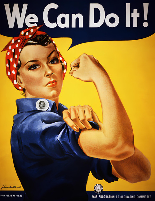 World War Poster We can do it- uypscaled Poster Canvas Movie Film Print A0 A1 A2